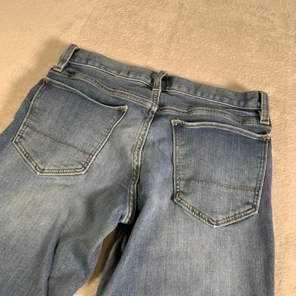 Banana Republic Jeans Mens 30x30(30x29) Light Wash Slim Fit Travel Stretch Denim
